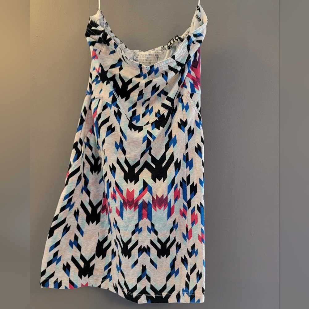 Volcom mini dress strapless multicolor